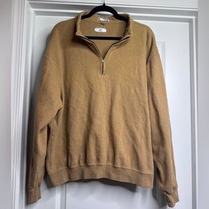 Peter Millar 1/4 Zip Sweatshirt Pullover XL Mock Neck 100% Cotton